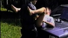 Shy gay boy has a horny cop pounding his tight ass in the outdoors