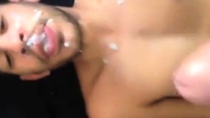 Arab Boy take the full load of daddys cum..