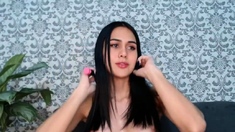 Super Sexy Brunette TGirl Marihana on Webcam 7