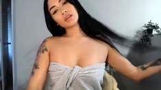 Webcam Asian chick anal masturbation tease