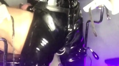 Beautiful fetish anus actions with latex and bdsm
